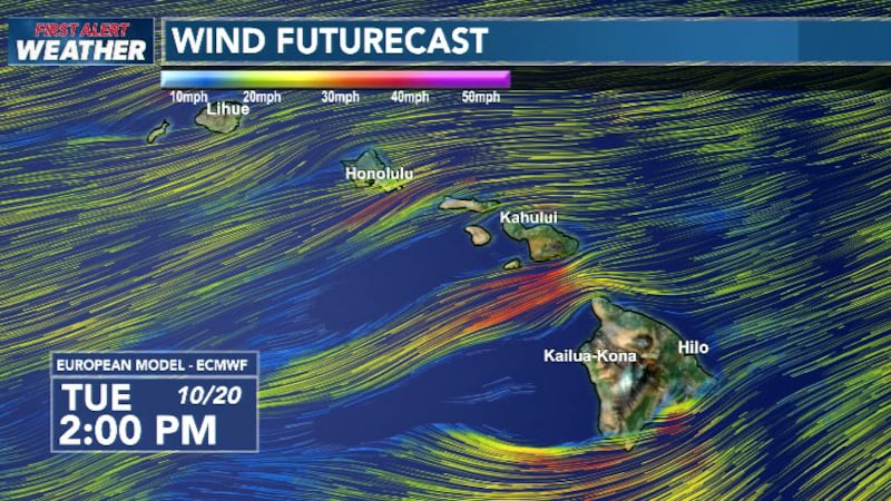 Enhanced showers will fall windward and mauka tonight... mainly for Maui and Hawaii Island