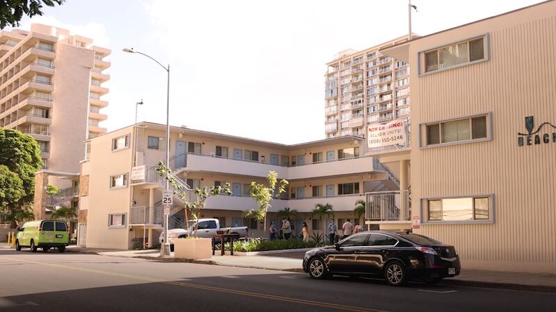 The building was blessed Saturday as eager tenants got a look at their new homes.