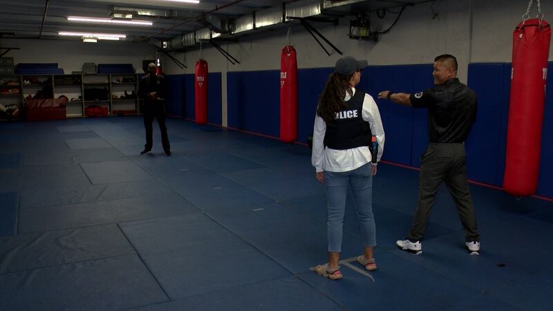 Hawaii News Now’s Chelsea Davis went through training like one that recruits take and was put...