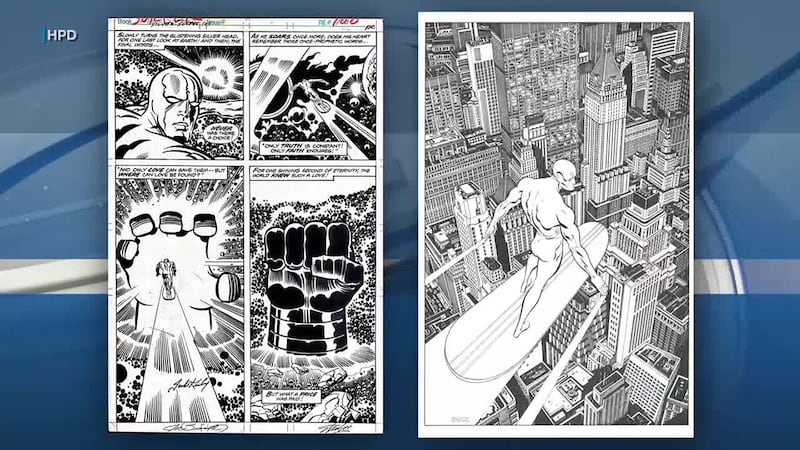 The couple said over 100 items such as comic book art, paintings, jewelry, ukuleles, and a...