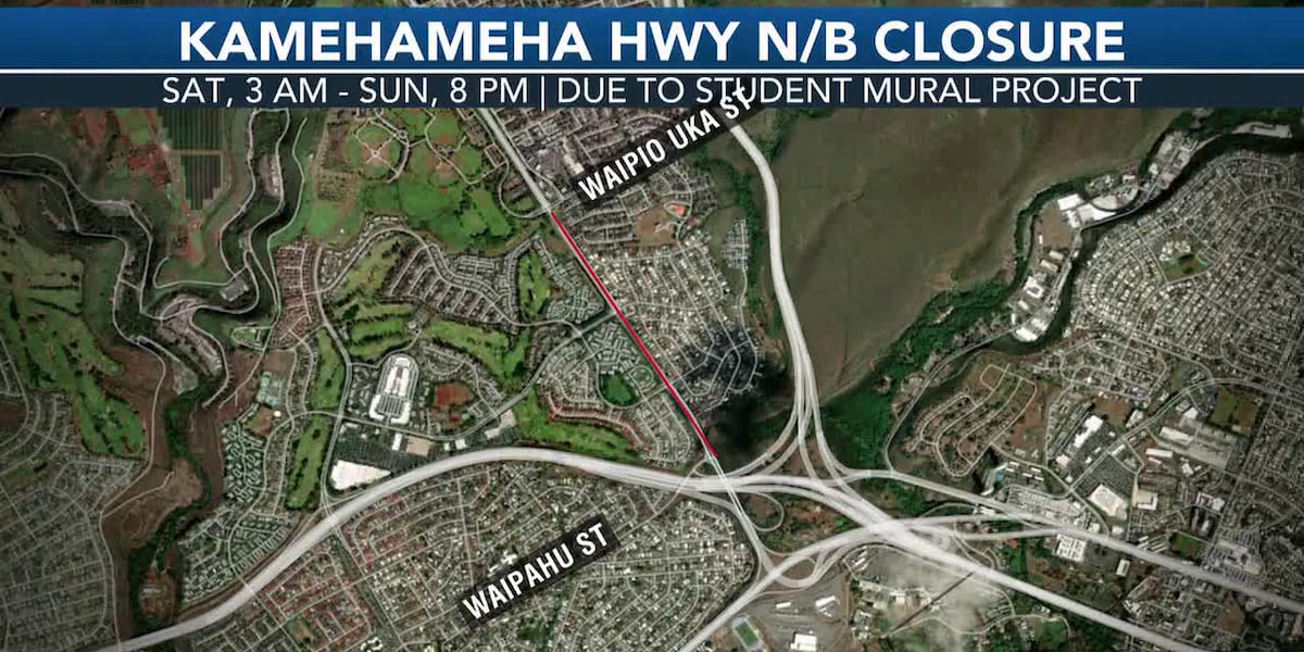 Portion of Kamehameha Highway to temporarily close for student mural project