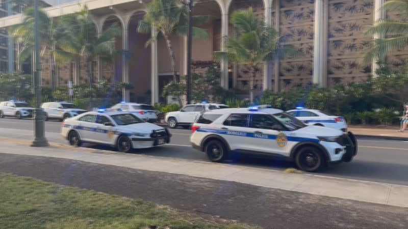 File photo of Honolulu Police vehicles in Waikiki