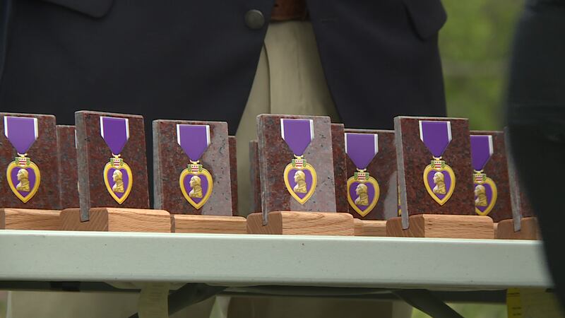 Purple Heart medals presented posthumously to five island service members