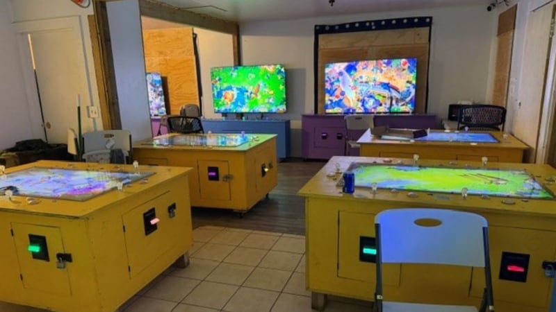 Officers recovered 36 gambling machines, $21,639 in cash, drugs, and a loaded firearm from an...