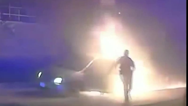Kenosha police officers helped an 84-year-old man escape his van when it caught on fire.