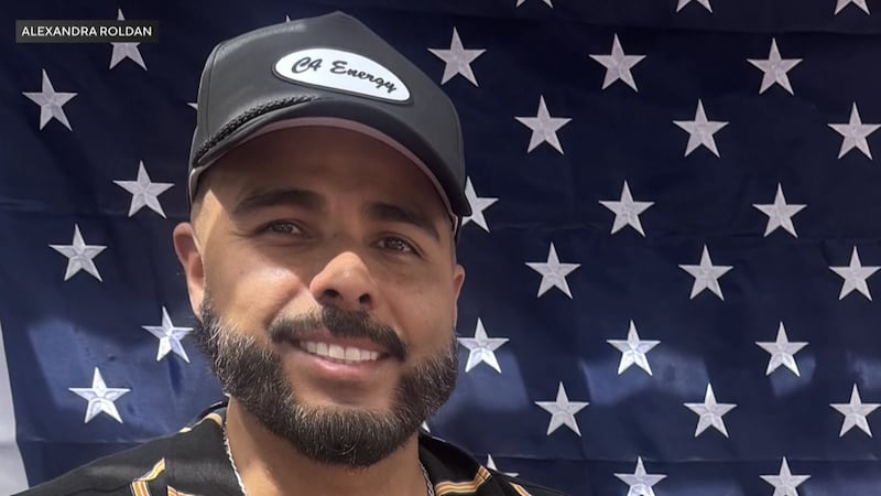Ricky Roldan, a father of four, is recovering in the hospital after intense winds knocked down...