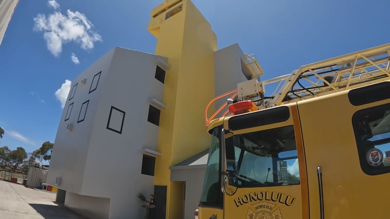 Officials gathered to bless the Honolulu Fire Department's newly renovated training tower on...