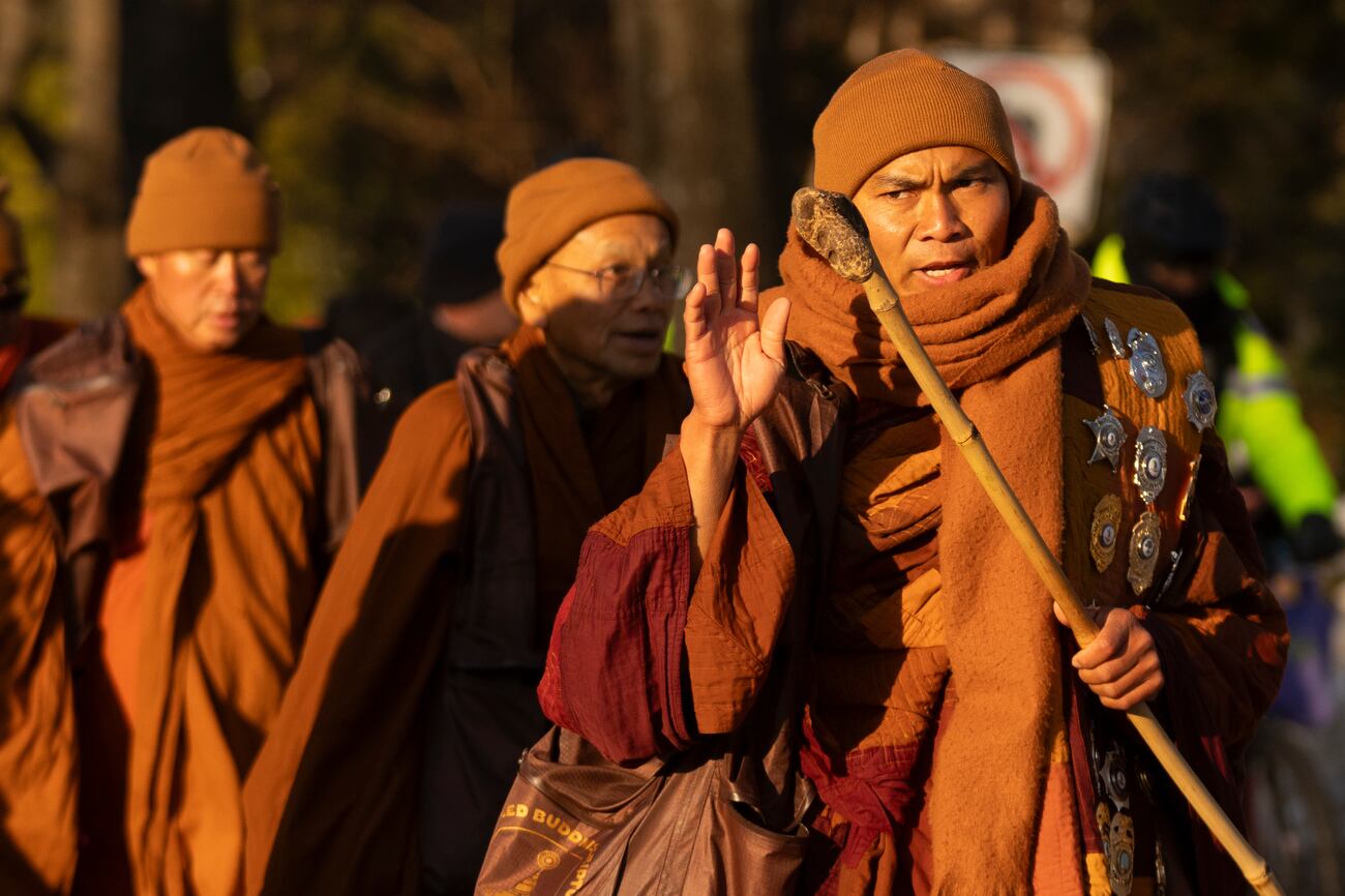 Monk Inkin Buddhist monks’ 15-week walk for peace ends in Washington, DC