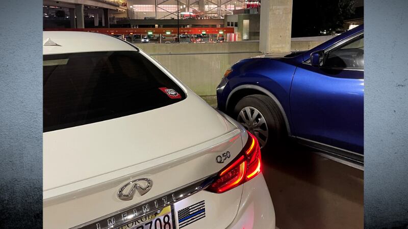 On June 8, Josh Peresta parked his Infiniti Q50 sedan in the south terminal parking lot at...