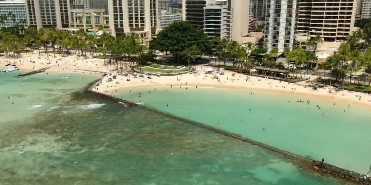Researchers use drones to understand how waves are shifting Waikiki beach