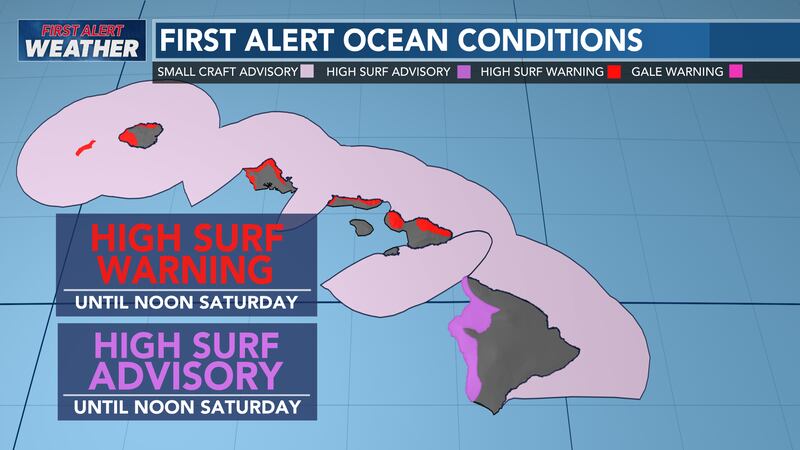 Extra large surf is expected throughout Black Friday and early Saturday.