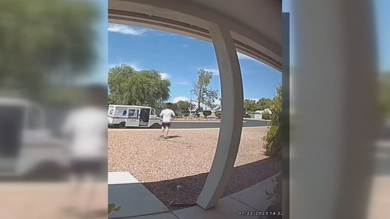 A Phoenix-area homeowner said he ran outside to help a mail carrier who appeared to be...