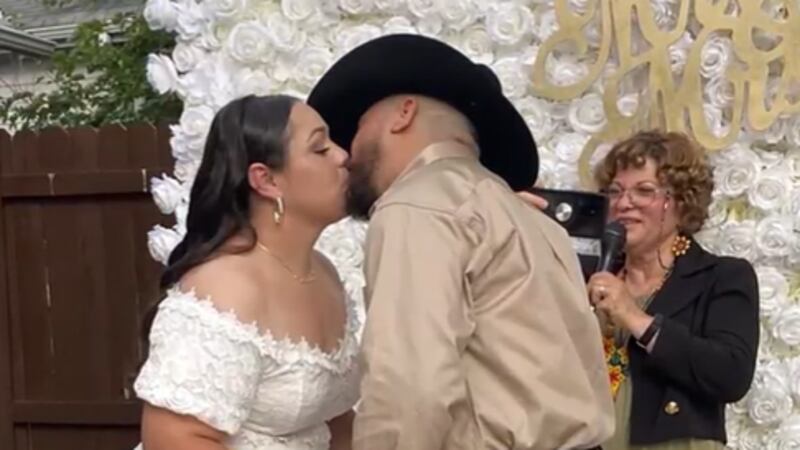 The newlyweds have been together for a decade and have two children.