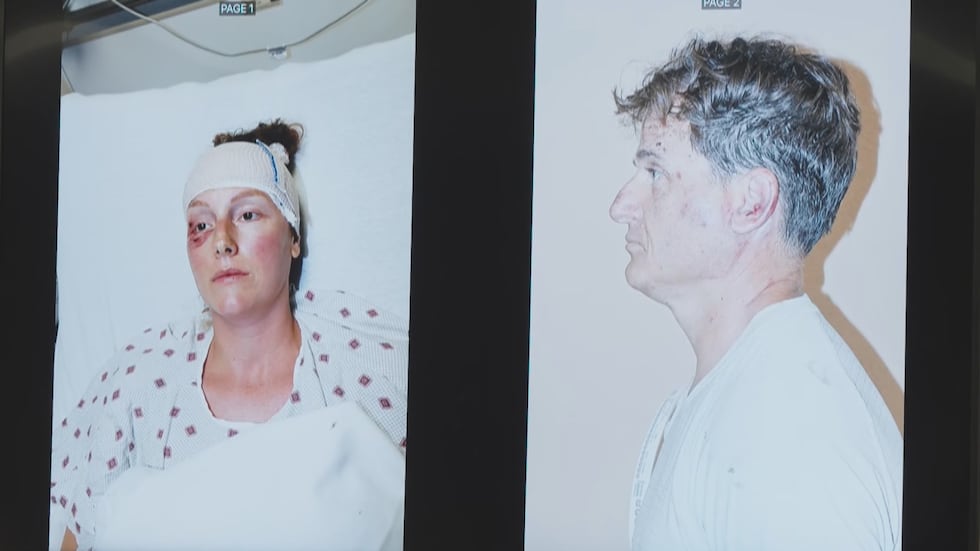 Side-by-side photos of Arielle and Gerhardt Konig.