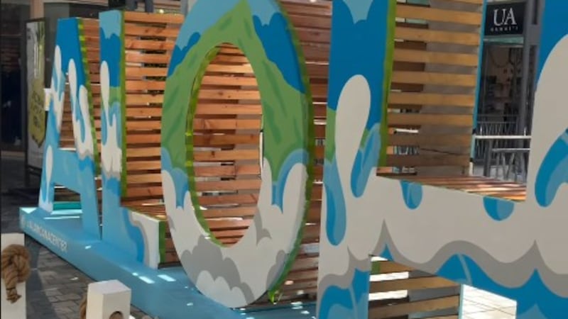 On Friday, Native Hawaiian artist Aaron Kai painted a wave mural titled "Nalu ma Le'ahi"...