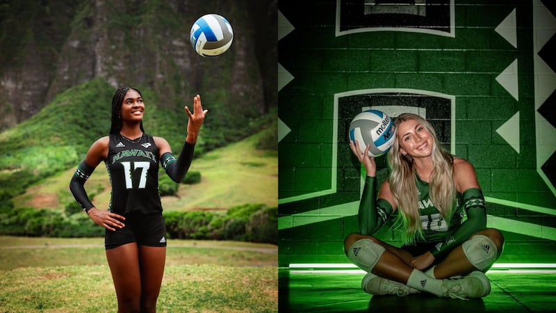 Two University of Hawaii women’s volleyball players earned Big West Conference preseason...