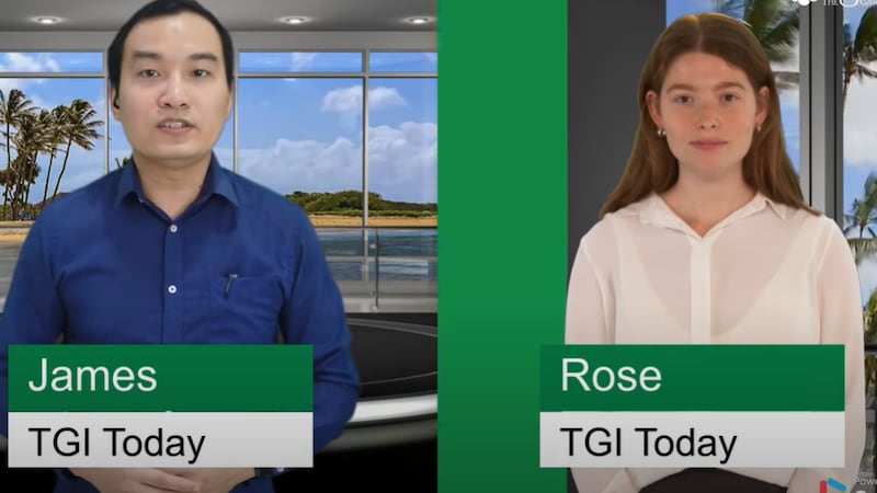 AI-generated avatars are presenting the news on The Garden Island newspaper website.