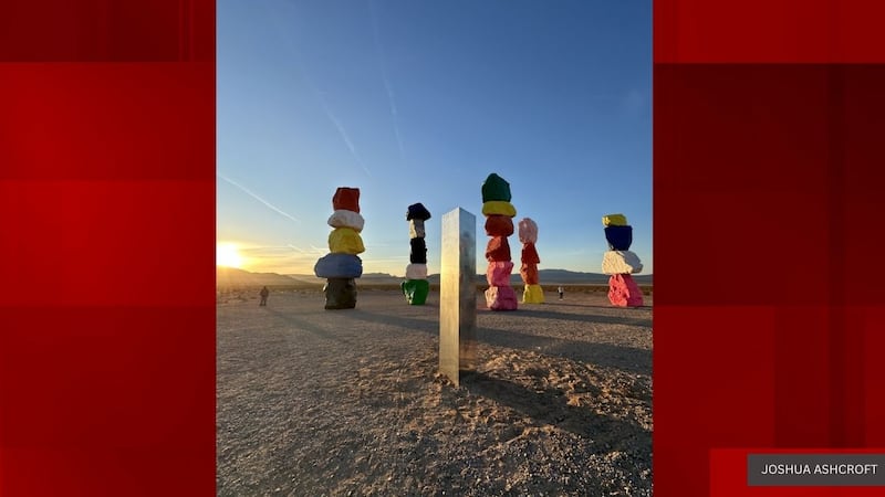Another monolith has been spotted in the Las Vegas Valley, this time at Seven Magic Mountains,...