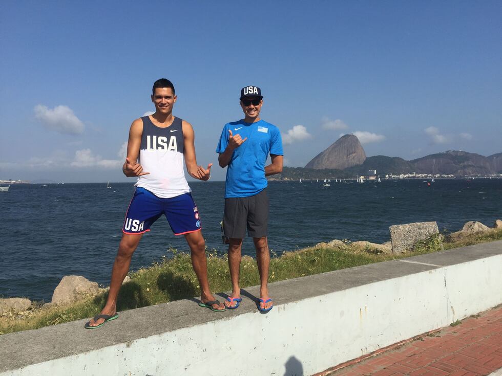 Micah Christenson and Erik Shoji sightsee in Rio