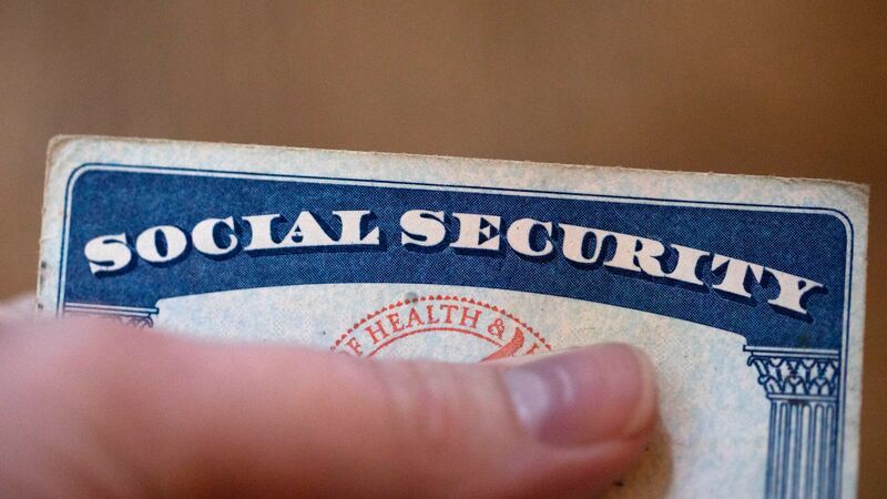 FILE - A Social Security card is displayed on Oct. 12, 2021, in Tigard, Ore.