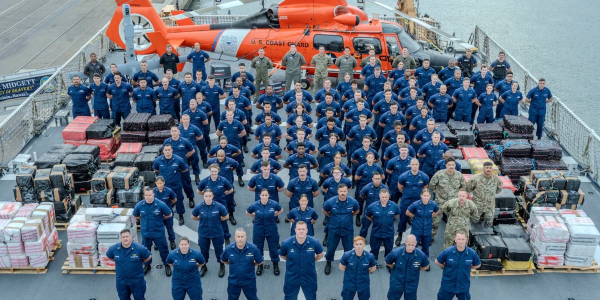 Coast Guard Cutter Midgett returns to Honolulu after $156M drug bust in Pacific
