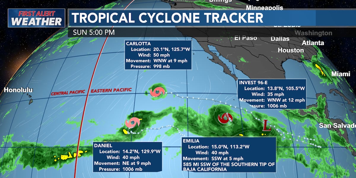 Cyclone Color Code Alerts First Alert: Multiple tropical cyclones churning in the Eastern Pacific