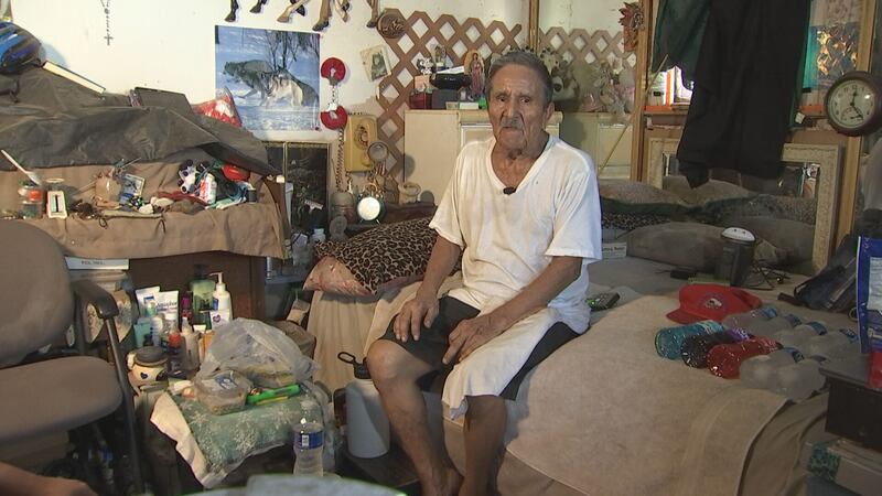 Carlos Galves, 72, has been struggling without air conditioning this summer at his Phoenix home.