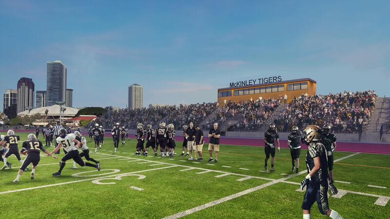 A groundbreaking ceremony was held at McKinley high school Wednesday morning for it’s new...