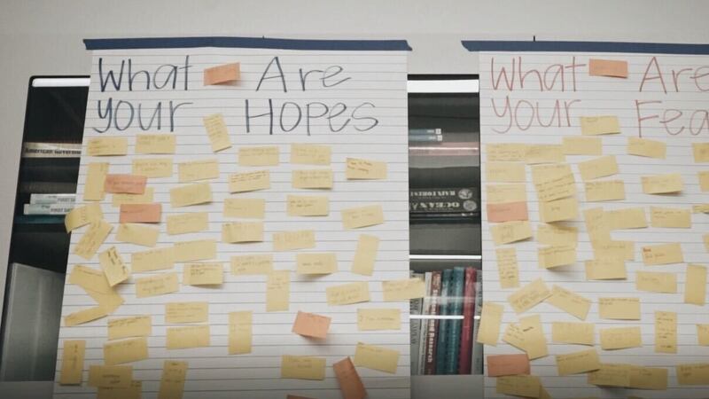 Hopes and fears chart at James Campbell High School