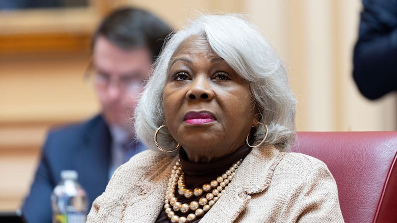 FILE - Virginia Senate President pro tempore Louise Lucas, D-Portsmouth, listens to debate on...
