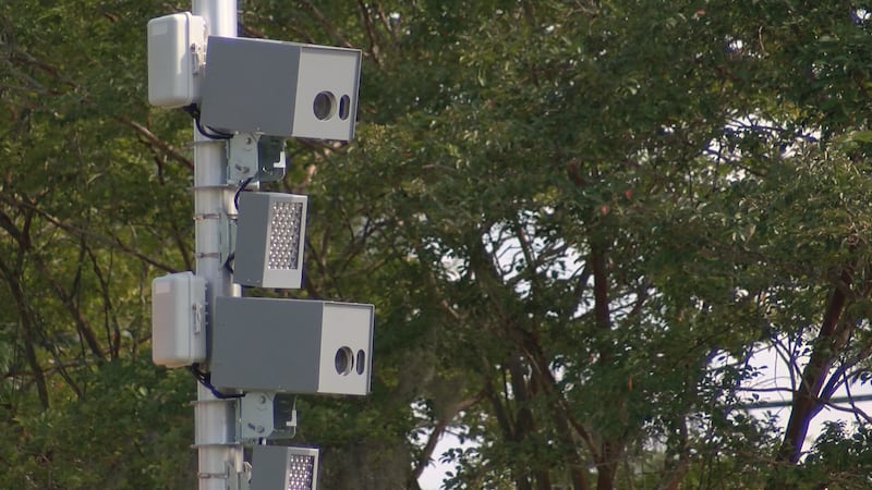 Speed enforcement cameras in Shreveport school zone.
