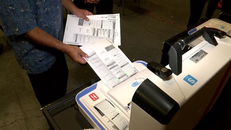 Tests were conducted Saturday morning.