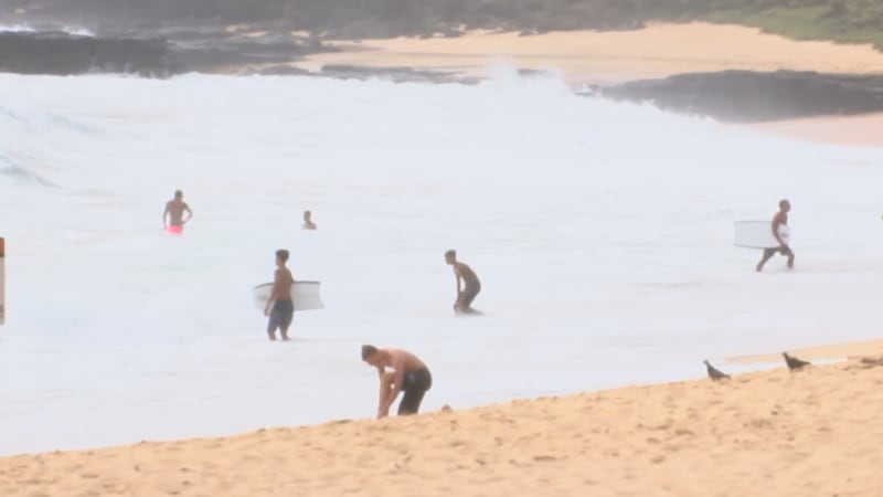 Stormy conditions kept lifeguards busy on Valentine’s day along East Oahu shores, rescuing 23...