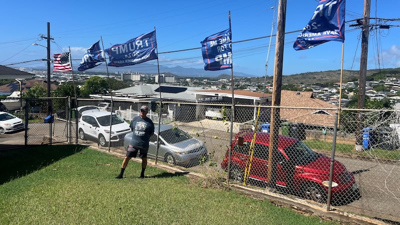 In Alewa Heights, one resident proudly displays his allegiance.