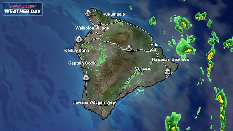 Mostly sunny and dry in most neighborhoods across the state, with Hawaii Island the exception.