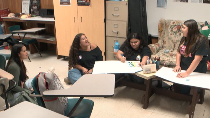 Mililani performing arts students prepare to testify at BOE meeting.