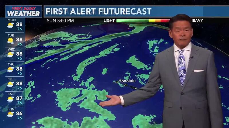 Trade wind weather to dominate the week.