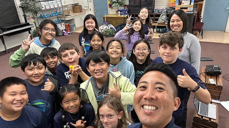 Pearl Ridge Elementary School’s aquaponics garden is a hands-on learning space where students...