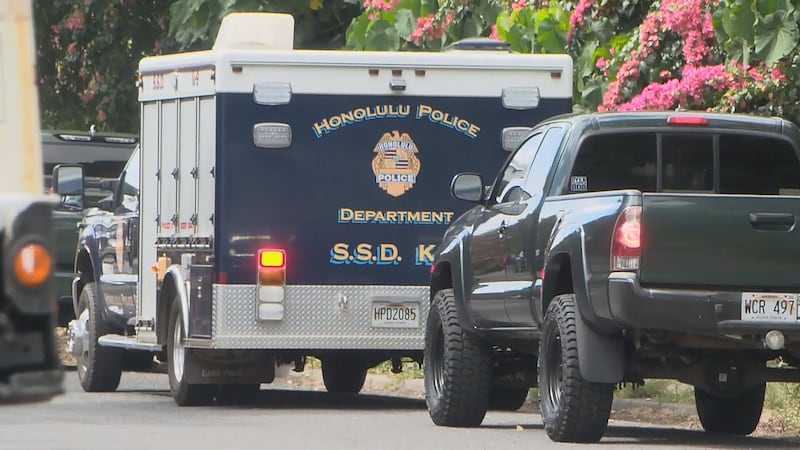 Police investigated the scene in Pearl City where Jonnaven Monalim was reported missing....