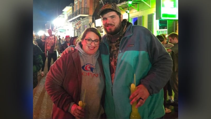 Jacob and Jessica Wilson say they were walking along Bourbon Street when they noticed a large...
