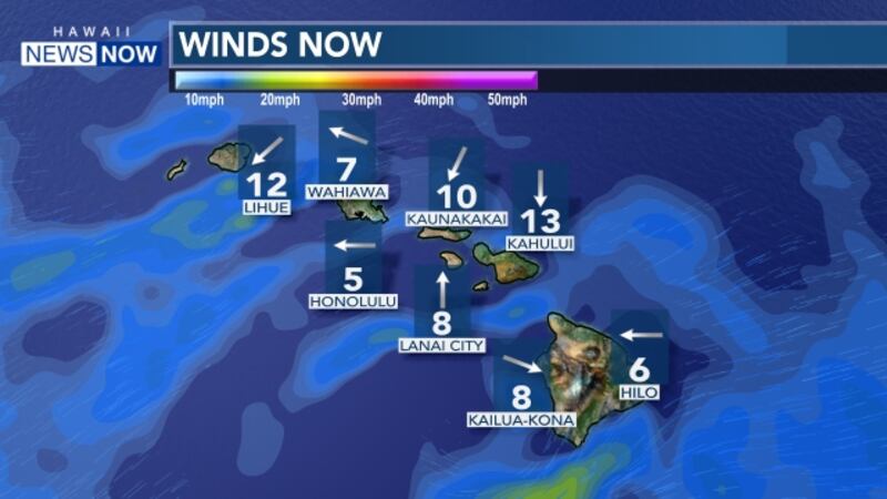 Trade Wind Inversion Hawaii Light to moderate trades for the weekend