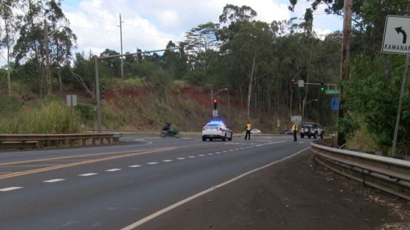 Police rerouted motorists heading to and from Oahu's North Shore Sunday.