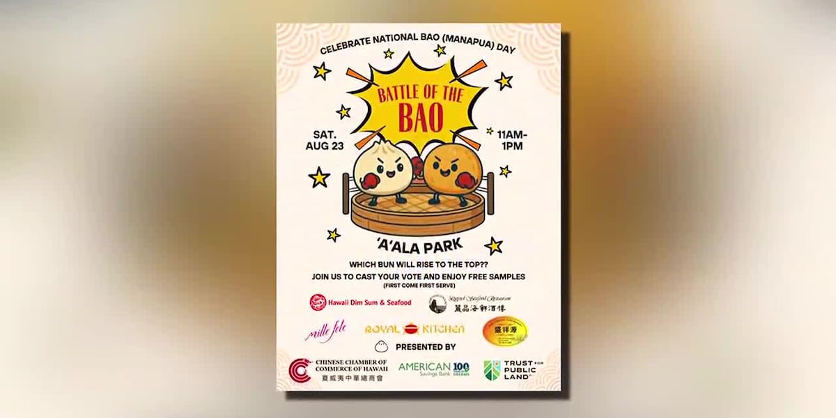 Local eateries to face off in Honolulu’s ‘Battle of the Bao’ contest