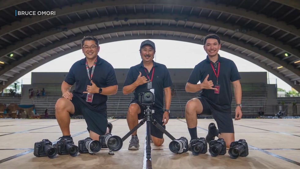 From left: Tracey Niimi, Bruce Omori, and Cody Yamaguchi
