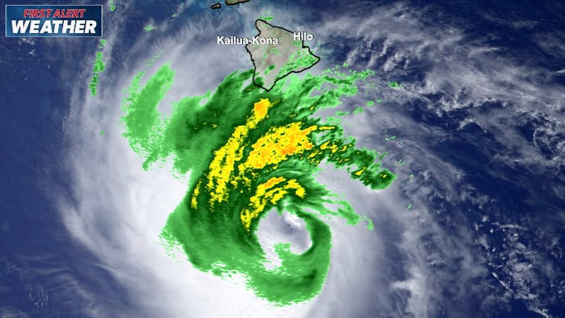 More northern movement will bring heavy showers on-shore