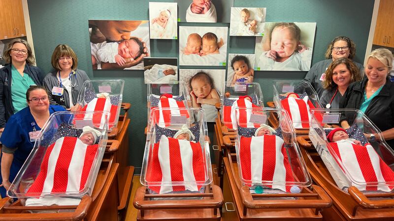 St. Luke’s Hospital welcomed eight “Yankee Doodle Darlings” ahead of Independence Day.
