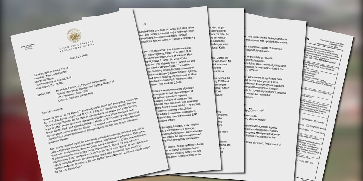 Gov. Green requests presidential disaster declaration for storm recovery