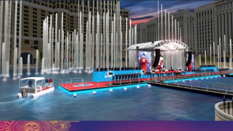 Players were to be taken by gondola onto an elevated platform fronting the famed Bellagio...