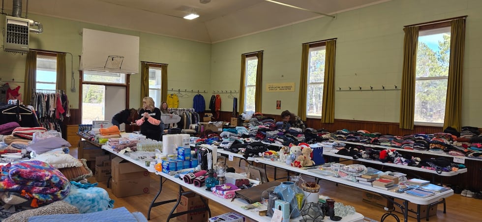 Bassett Hall served as a location for fire victims to receive donations.