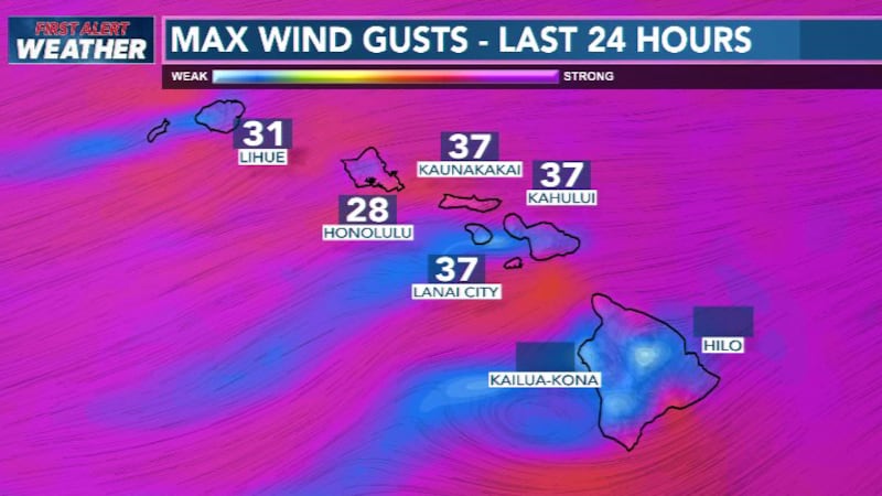 Lighter winds and drier conditions expected for the second half of the work week